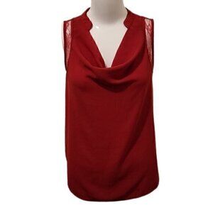 [Collective Concept] Red Dress Top w/ Slit in Back